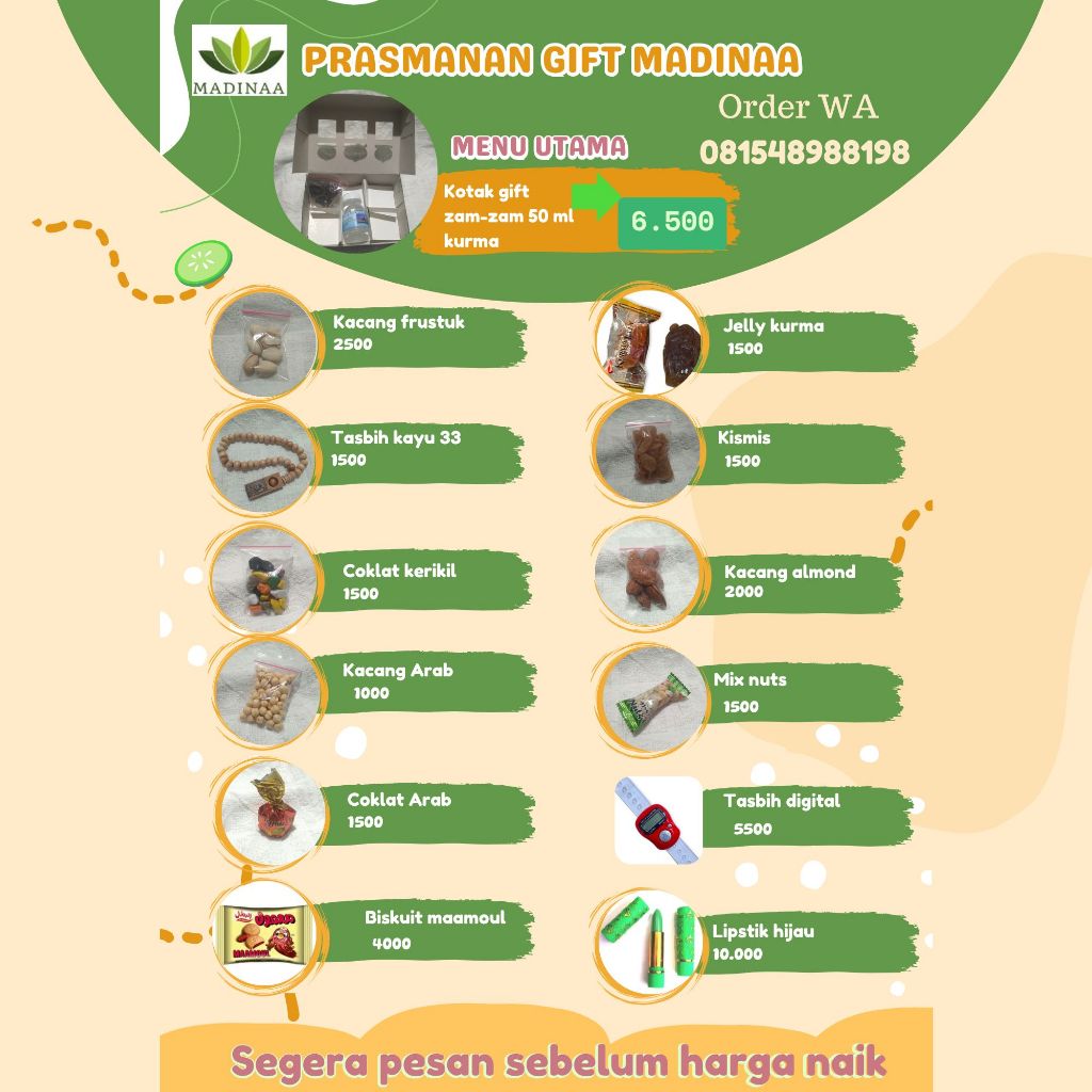 

Paket Oleh-oleh Haji dan Umroh | Gift Madinaa