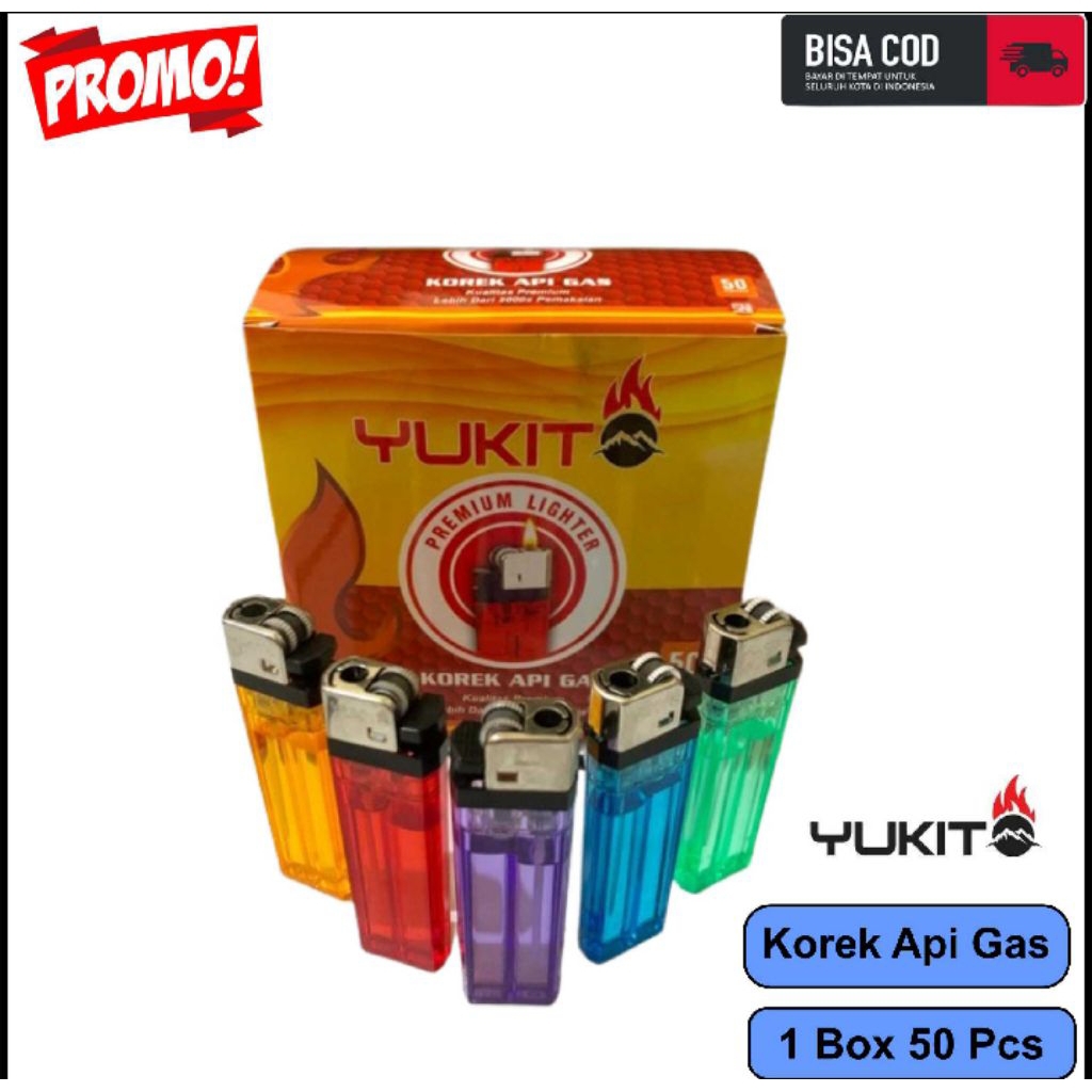 Korek gas murah 1 pak isi 50pcs/Harga grosir/Setara Tokai