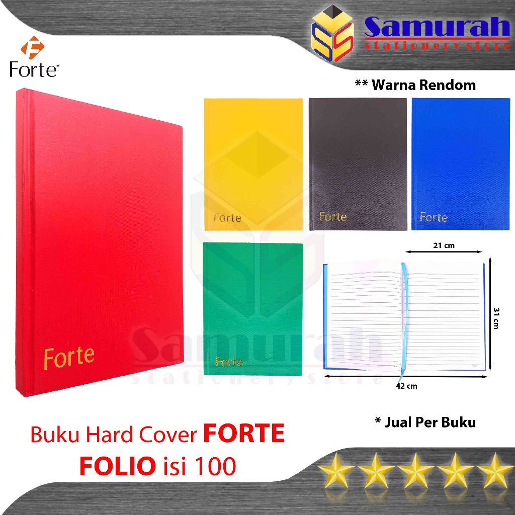 

Buku Hard Cover Premium Forte Folio isi 100 lembar / Ukuran F4 Bahan Sampul Ekslusive / Buku Akutansi Laporan 21 x 30 Besar