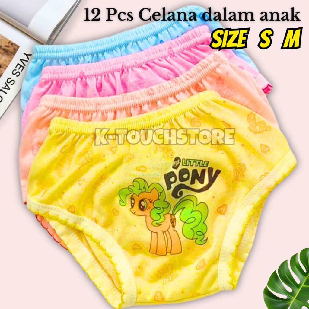 12 Pcs Obral CD Little Pony Celana Dalam Anak Cewek Murah