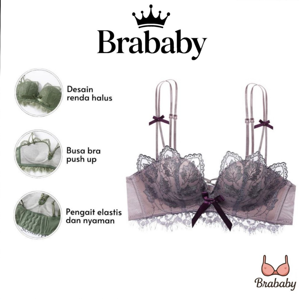 Bra Baby - Bra BH Push Up Premium Japan Tanpa Kawat Wanita  Bra Push Up-B208