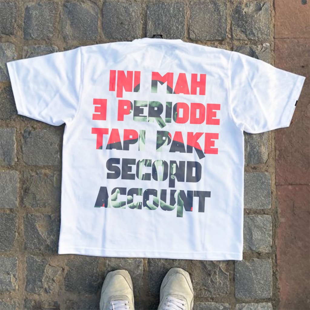 aveuglément T-shirt band SECOND ACCOUNT unisex desain premium polyester quality - 123