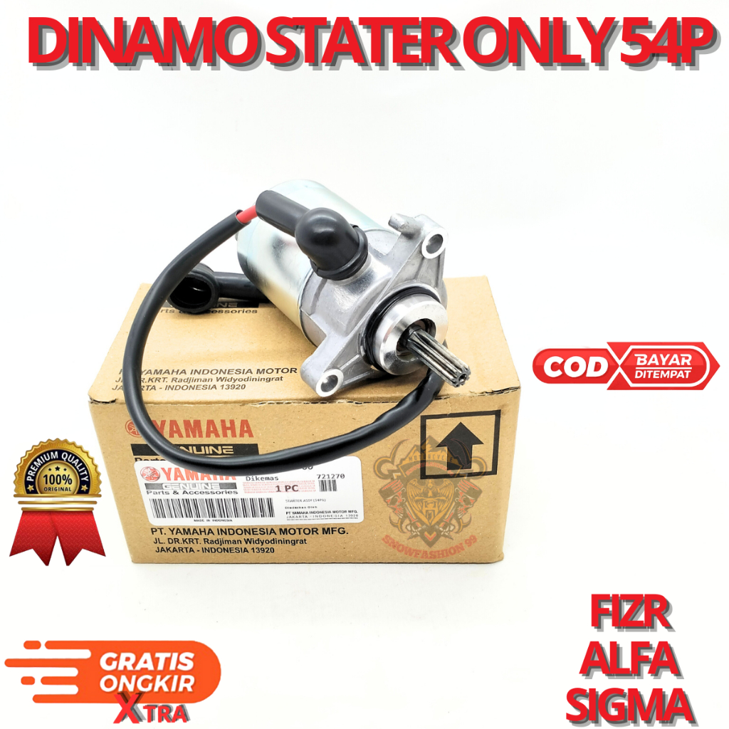 DINAMO STATER ONLY 54P UNTUK MOTOR FIZR,ALFA,SIGMA.YGP BERKUALITAS ORIGINAL ASLI ORI