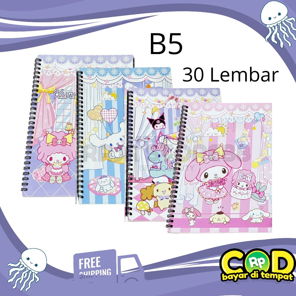 

Buku Tulis Sanrio Nootbook B5 ISI 30 LEMBAR