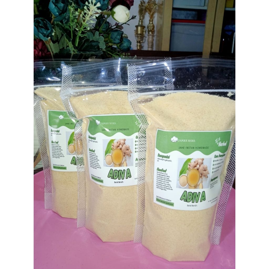 

serbuk minuman jahe ADIVA 2 in 1.jahe emprit rendah gula.