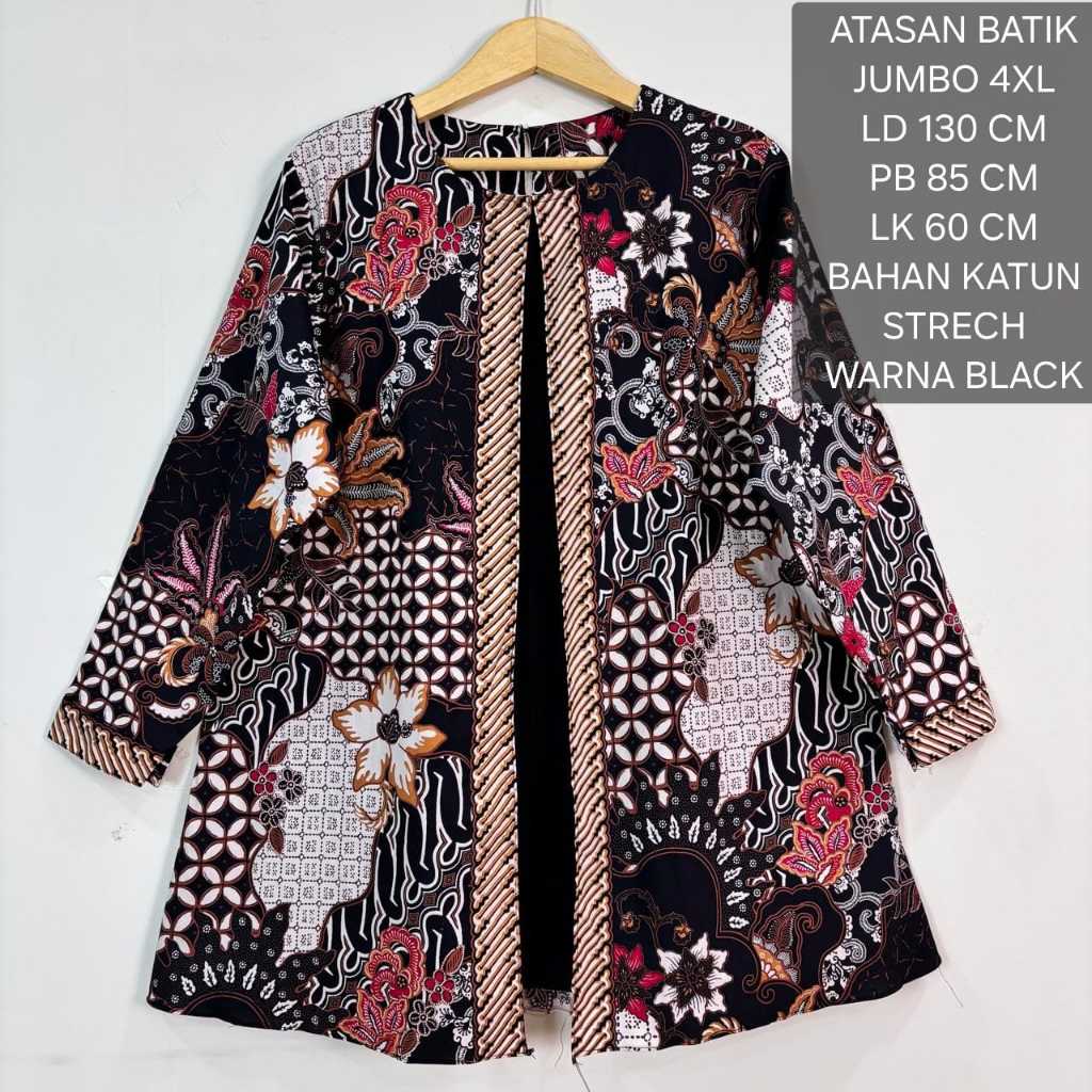 DISKON ATASAN BATIK JUMBO LD 130 CM MODEL OUTER KEKINIAN