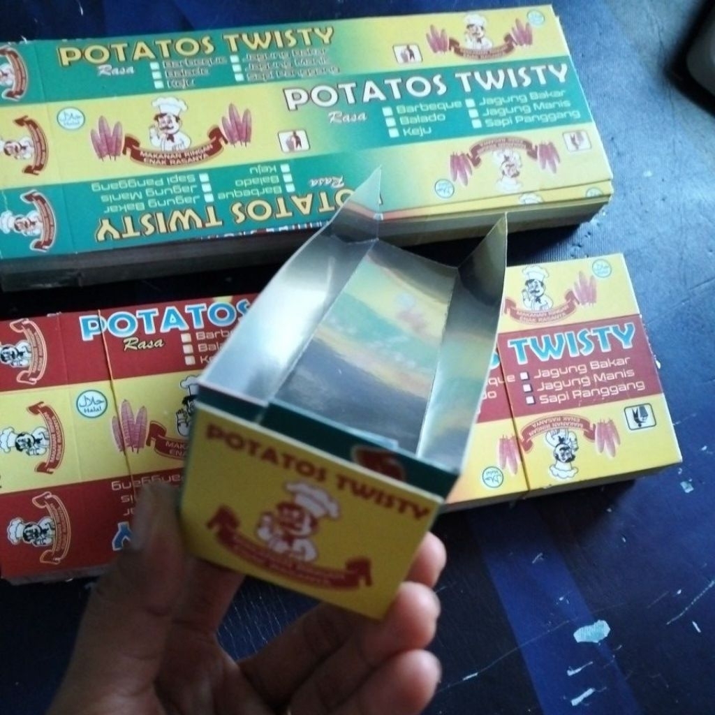

Kemasan Kentang Spiral / Kertas Kentang Ulir / Kotak Kentang Tornado / Potatos Twisty