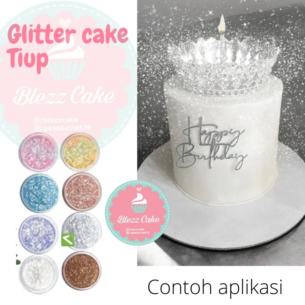 

sparkle glitter cake tiup edible food grade blink blink