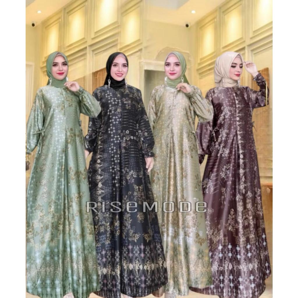 Risemode Drees Gamis Syari Model Aqila Bahan Maxmara Silk Premium