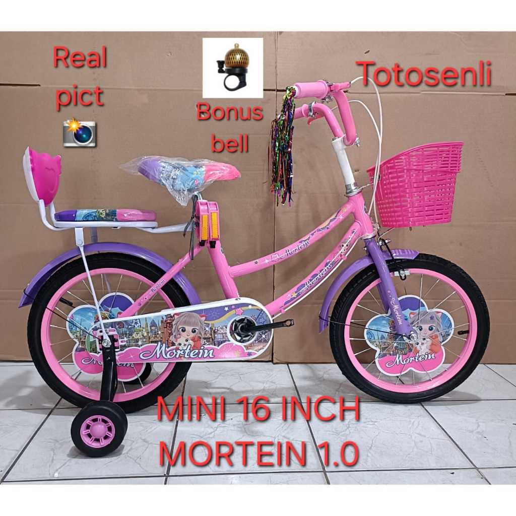 SEPEDA ANAK PEREMPUAN MINI 16 INCH MORTEIN 1.0 SEPEDA ANAK// SEPEDA ANAK MINI 16 INCH PHOENIX 2206 /