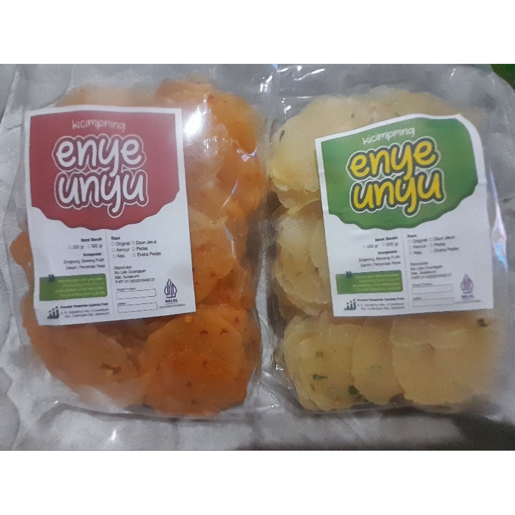 

Keripik singkong Enye asli sukabumi rasa original lebih renyah / 250gr