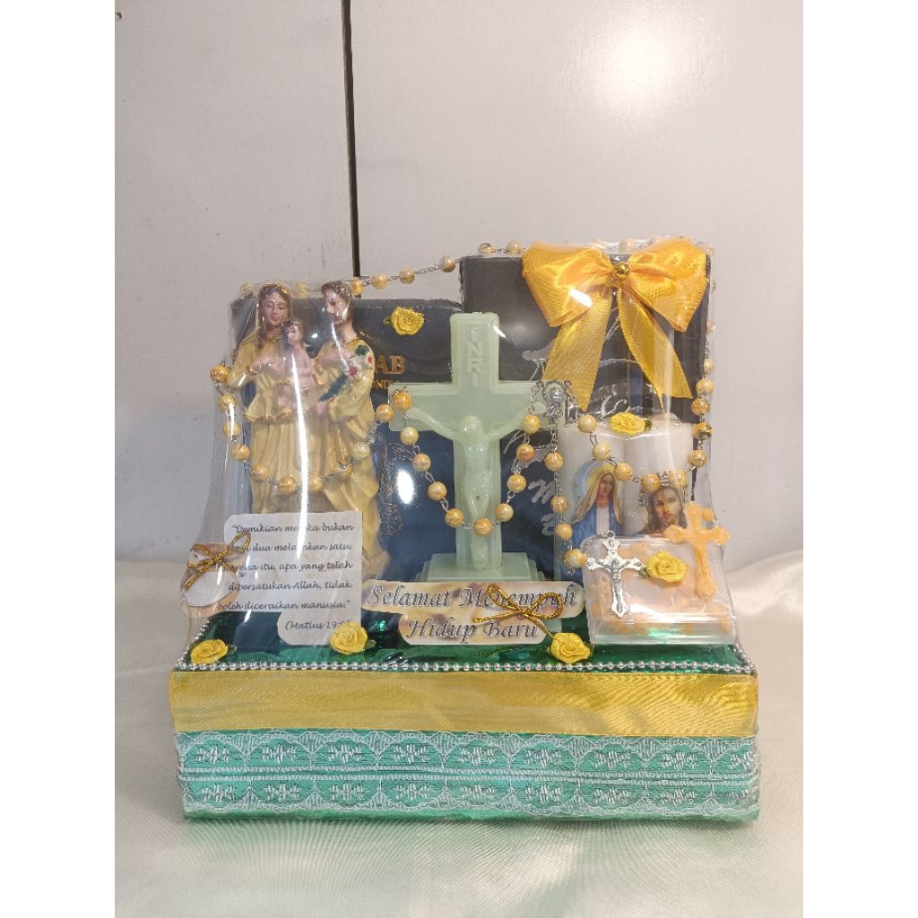 Paket Pernikahan Katolik Warna Kuning - Paket Pernikahan Katolik - Hantaran Pernikahan Katolik - Ses