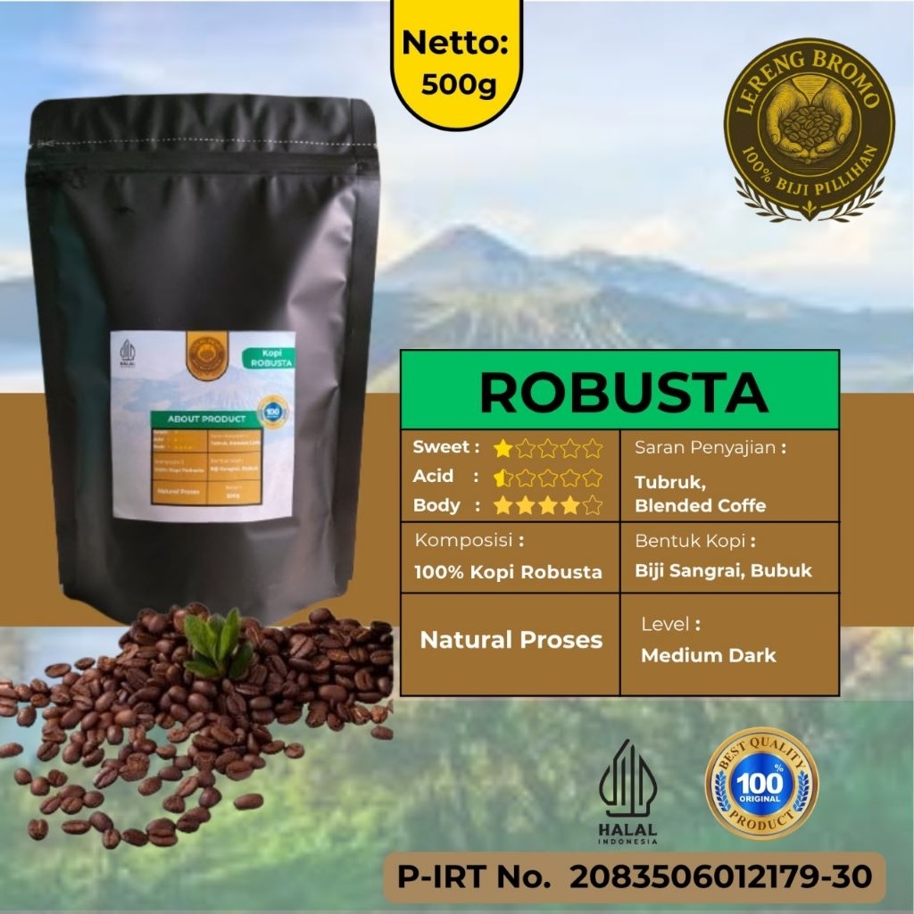 

Kopi Bubuk Robusta Super 500 gram