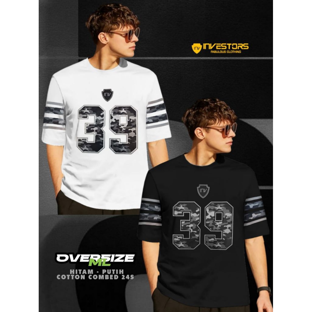 baju kaos distro oversize pria dewasa investors | cotton combeds 24s (1pc)