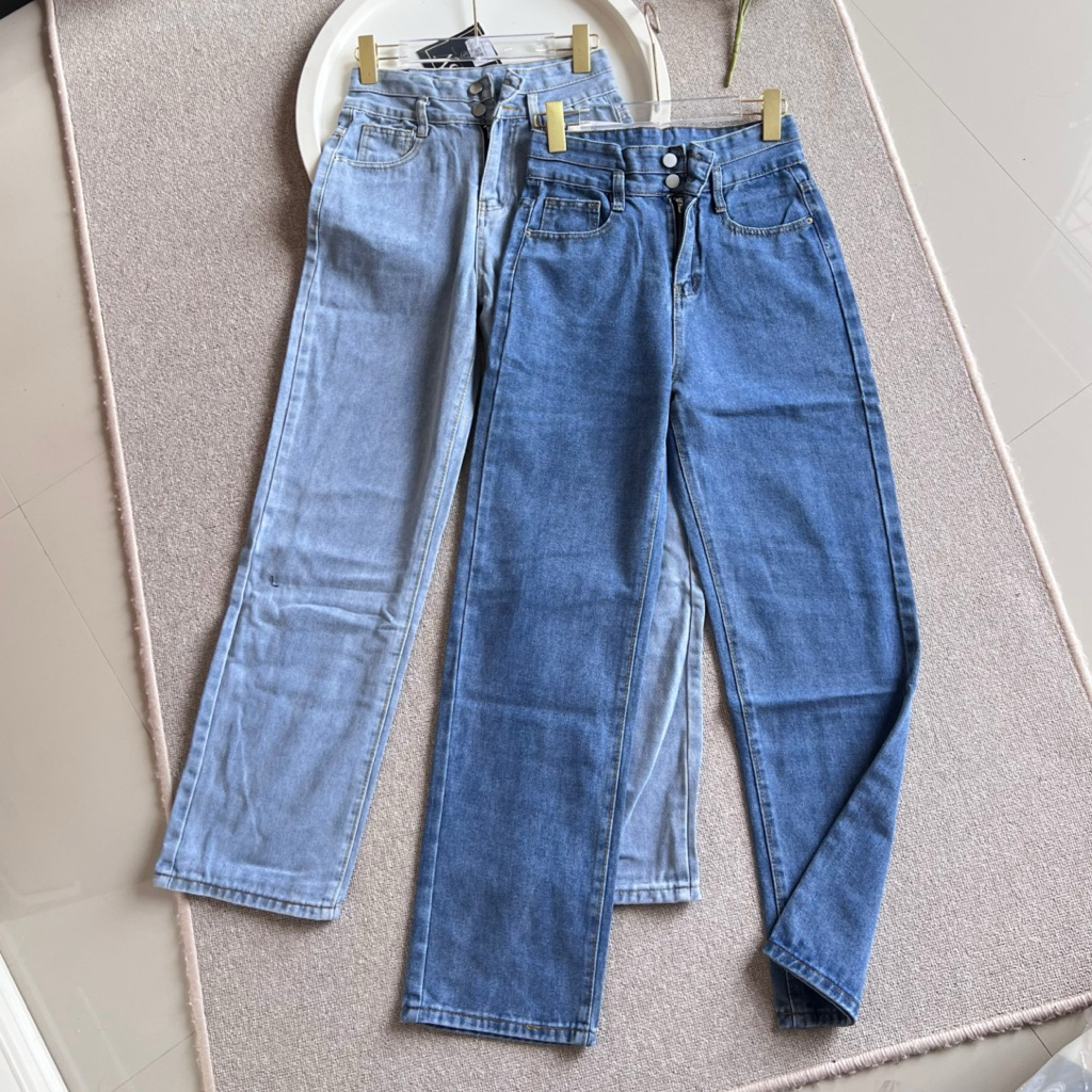 HW BUTTON STRAIGHT JEANS | Jeans Import| Jeans wanita | Jeans straight