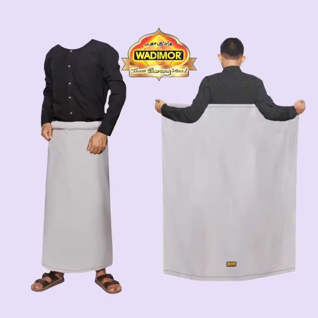 Sarung polos Hitam Putih dewasa wadimor premium original