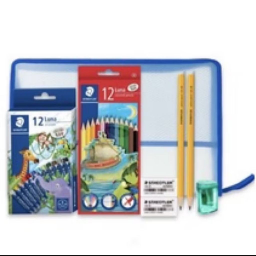 

set stationery steadler alat tulis mewarnai paud tk sd komplit