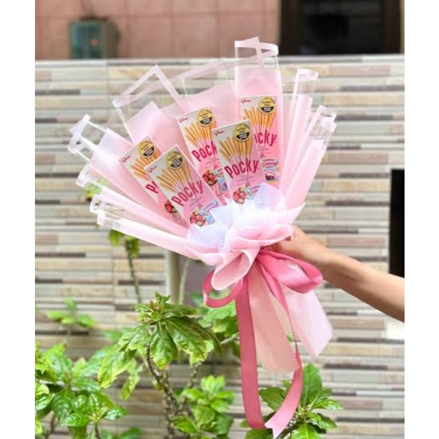 Buket Jajan Buket wisuda Buket ulang tahun Pocky Chocolatos Coklat dilan Goriorio Gerry Kopi Good da