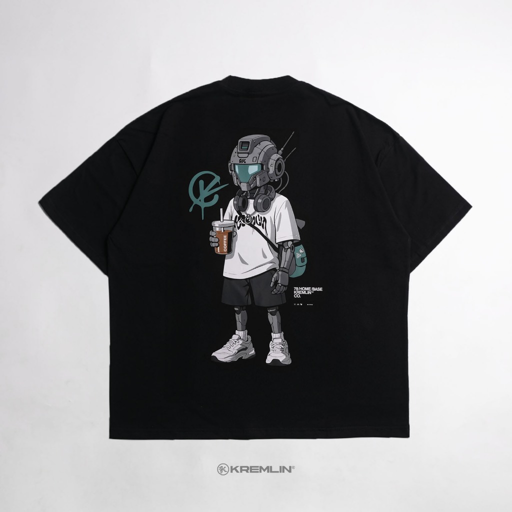 KREMLIN T-Shirt Oversized Relaxed Fit Black - Zoomboy