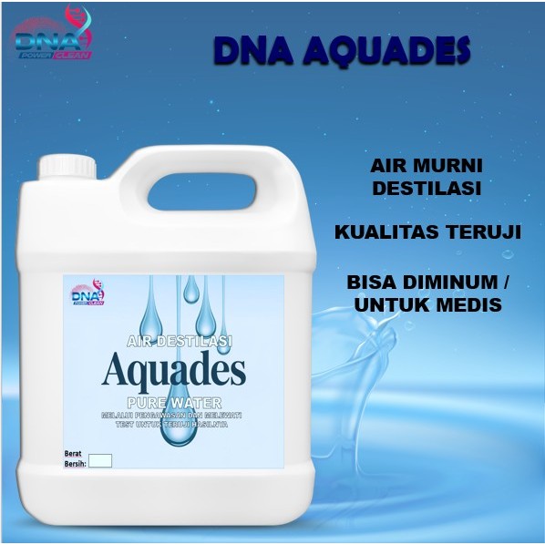 Aquadest 5 Liter / Aquades air destilasi Pure Kualitas tinggi
