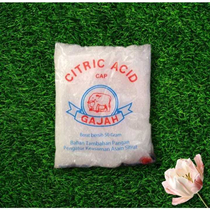 

Sitrun Cap Gajah Citrun / Citric Acid 1 Renceng isi 5 Pcs 50gr