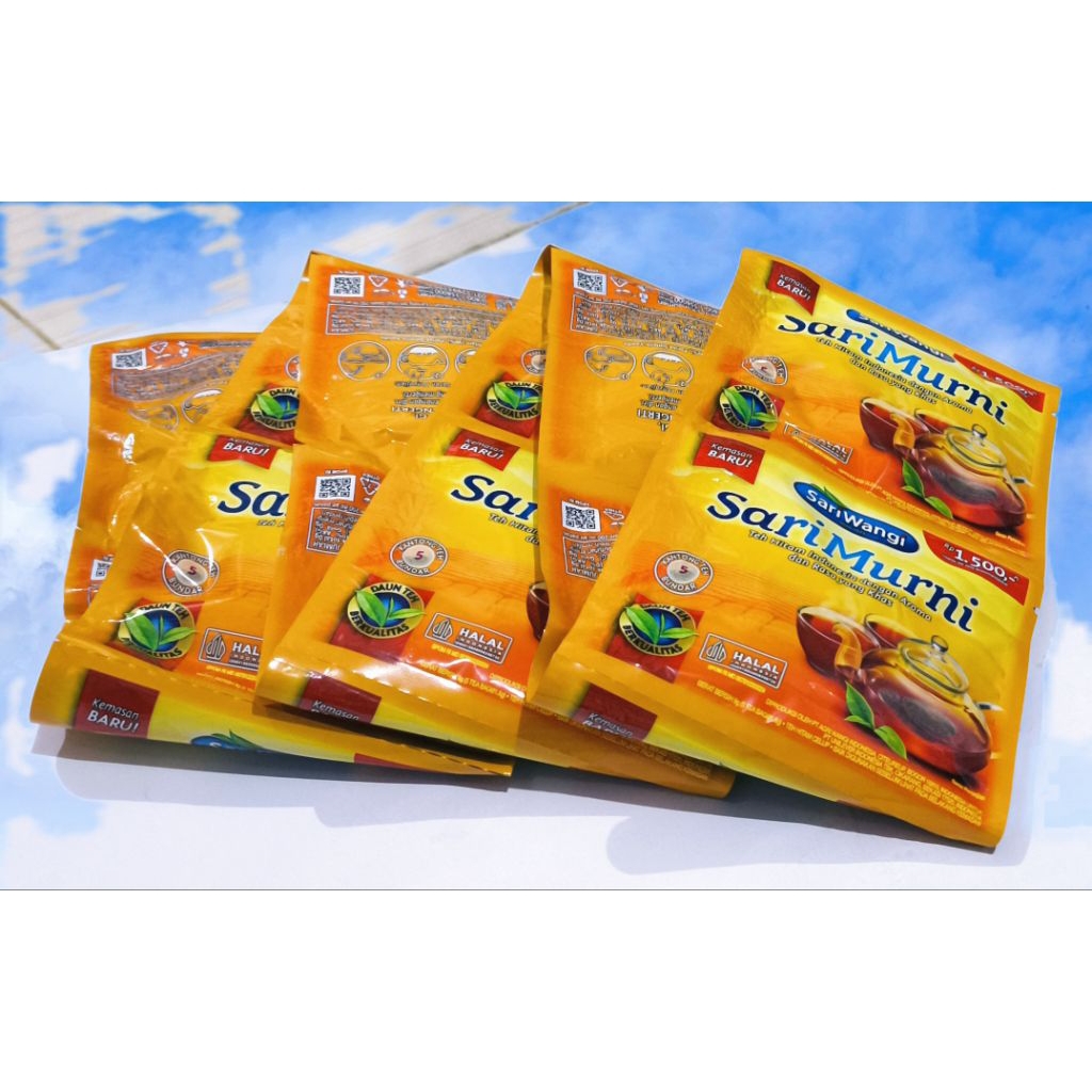 

SariWangi Teh SariMurni Kemasan Baru Teh Hitam Indonesia dengan Aroma dan Rasa yang Khas 5 Kantong Teh Bundar