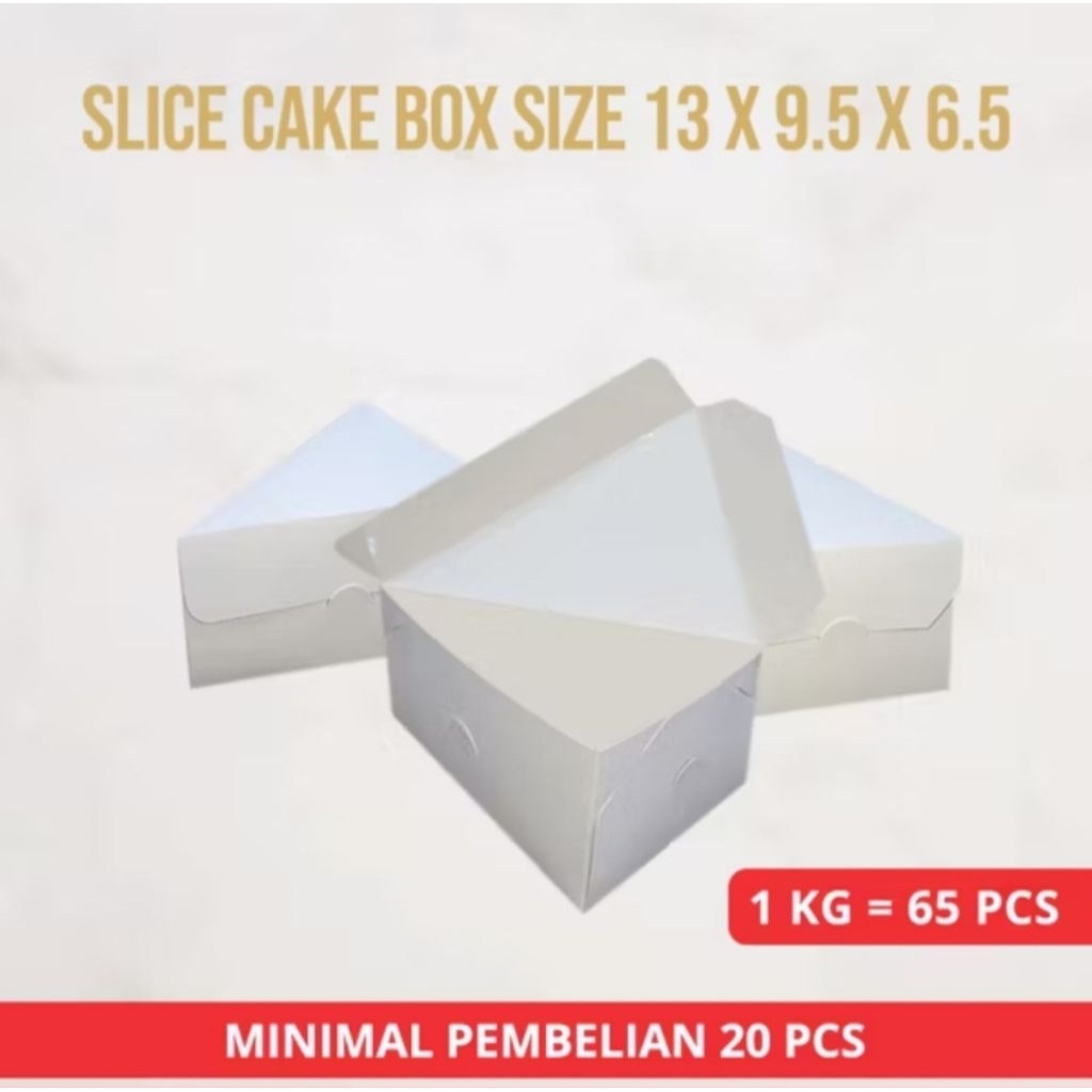 

Slice Cake Box 13x9.5x6.5 , Kemasan Kue, Kemasan Roti, Packaging Roti