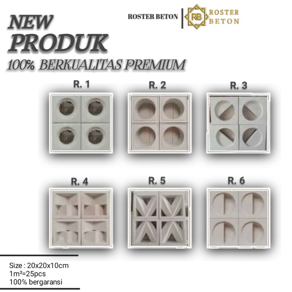 ROSTER BETON MINIMALIS 20X20X10CM