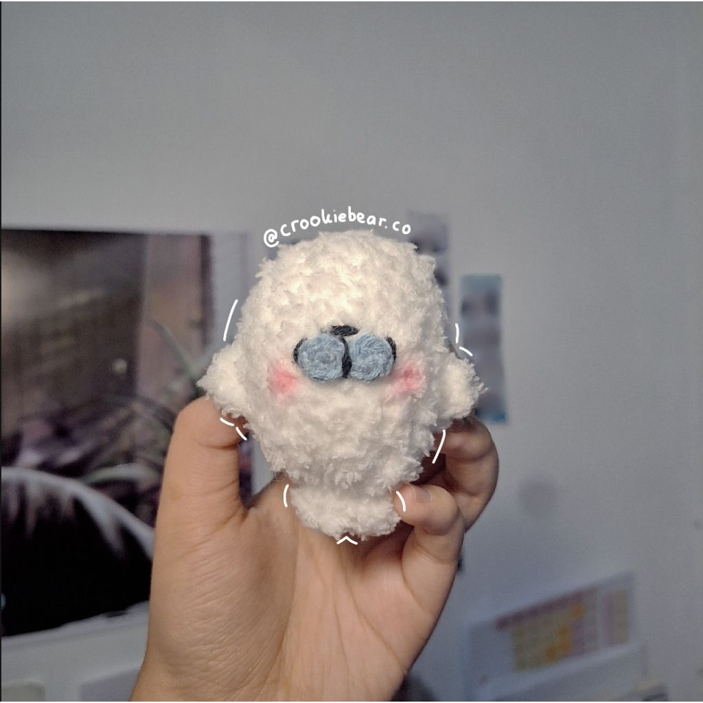 Seal Anjing Laut Crochet Gantungan Kunci Keychain