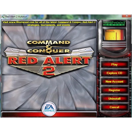CD Game PC Command & Conquer Red Alert 2 Yuris Original Backup