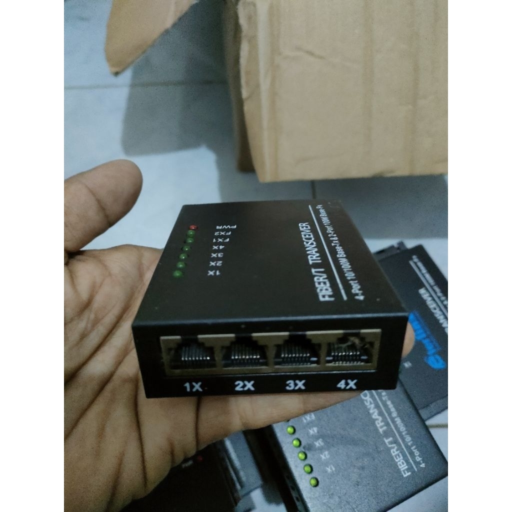 Media converter HTB 2fo 2lan bekas berkualitas