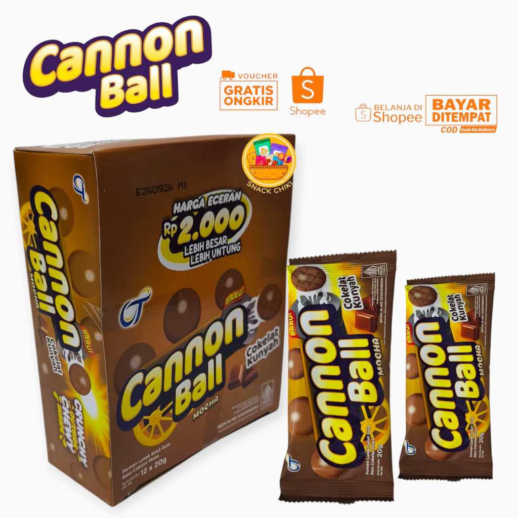 

COKLAT CANNON BALL COKLAT KUNYAH 1 BOX 12 PAC