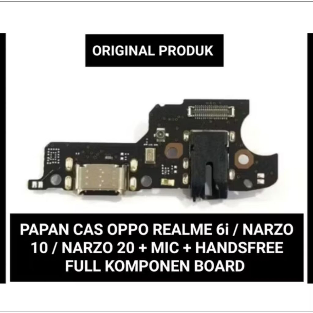 papan cas konektor cas realme 6 / 6i / narzo 10 / narzo 20 original board cas pengganti