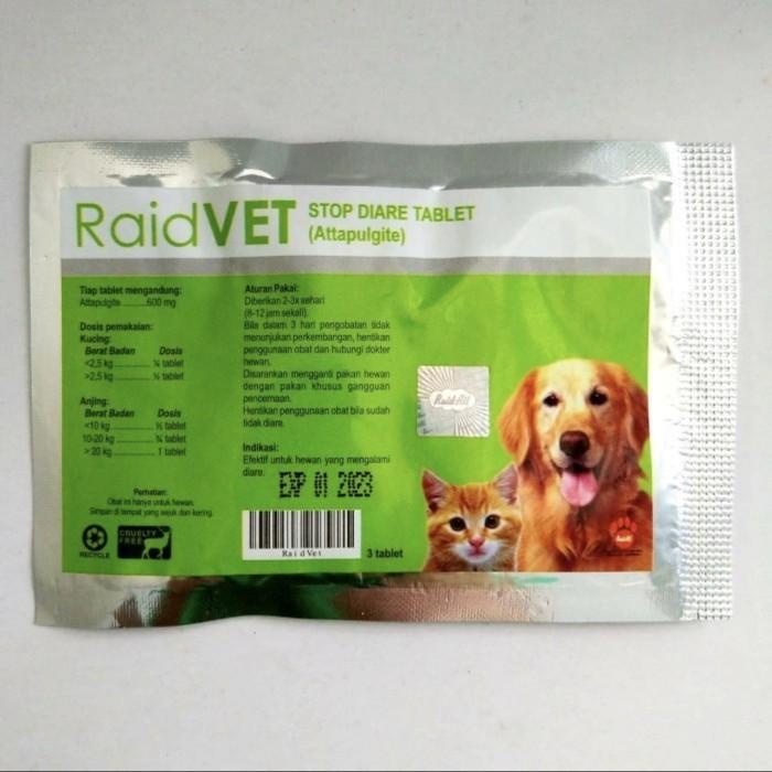 Raid vet raidvet obat stop diare tablet anjing kucing