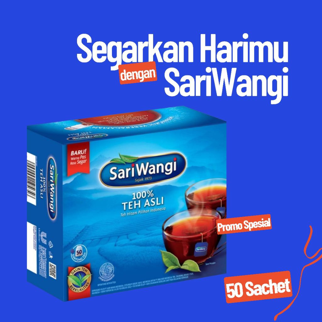 

Teh Celup Teh Hitam SariWangi Isi 50 Bag Tea