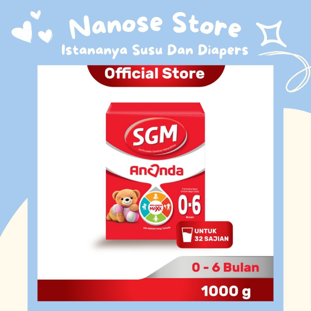 termurah !! SGM Ananda 0-6 bulan 600gram / 1000g | Susu formula