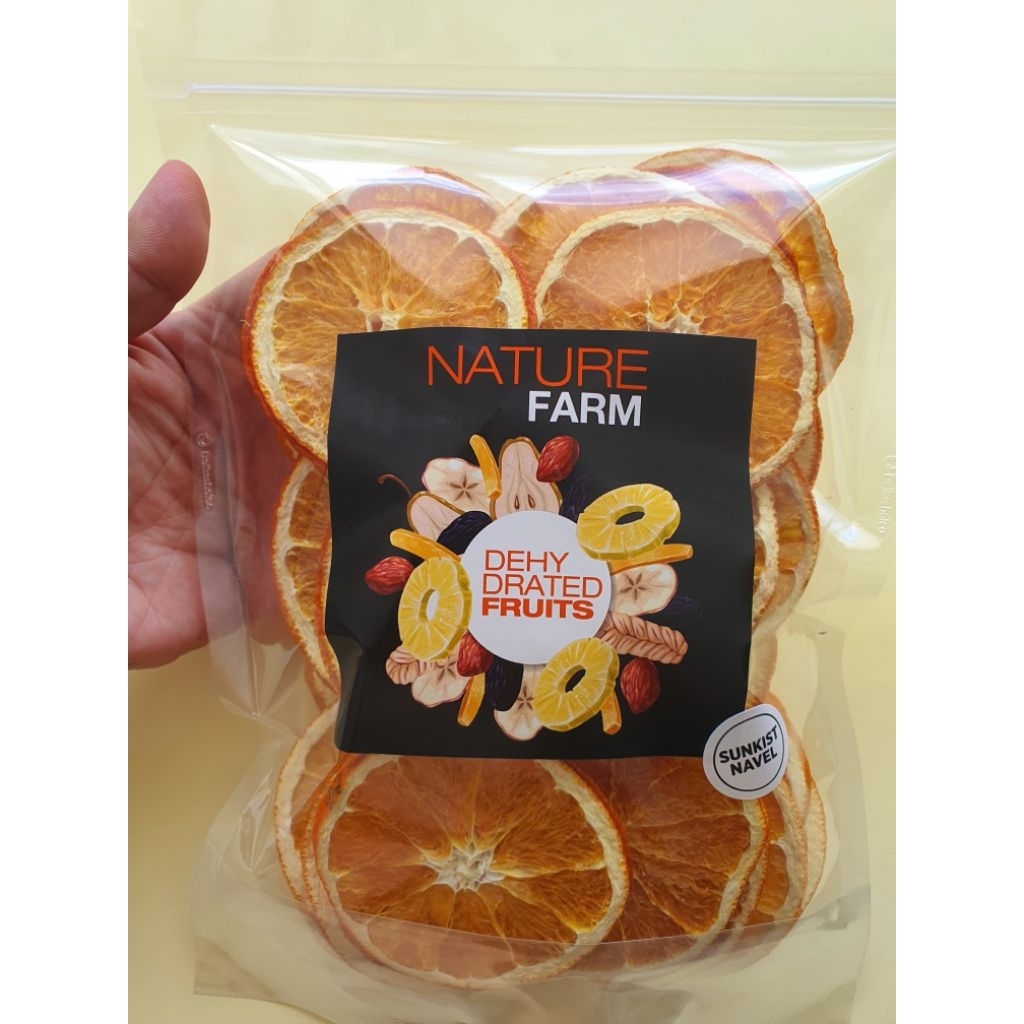 

Nature Farm Premium Dried Oranges Sunkist - Jeruk Sunkist iris kering garnish - resin - tea - infused water 2