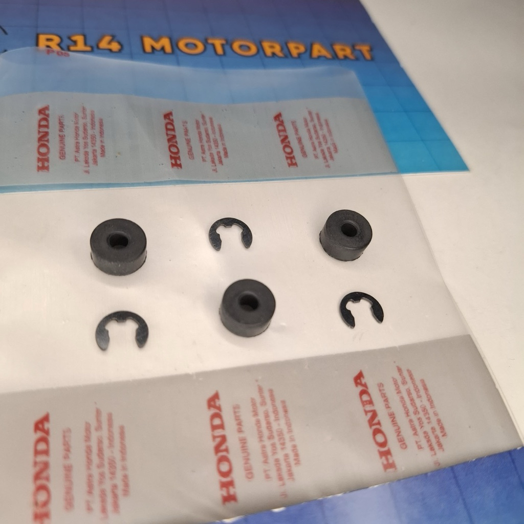 1 SET ISI 3PCS KARET KAMPAS GANDA + KLIP SNAPRING VARIO SCOOPY BEAT FI