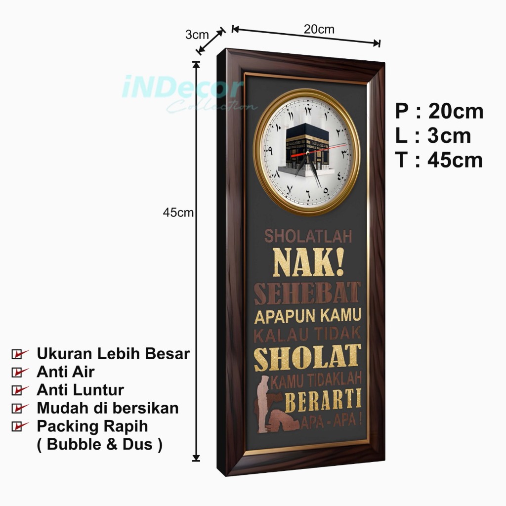 Andeline Dekor - Jam Dinding - Jam Dinding Motivasi Islami | Aksesoris Rumah Minimalis