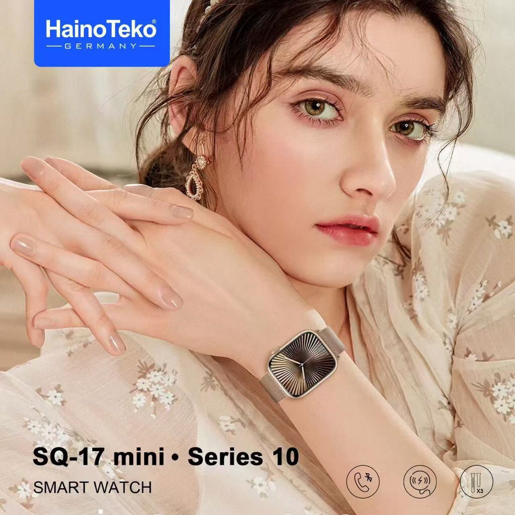 Jam Tangan Smart Watch Terbaru SQ-17 mini HainoTeko Germany Smart Watch Bluetooth Call Touch Screen 