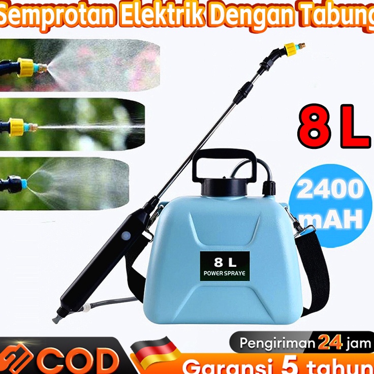 Kekinian Semprotan Rumput Elektrik 8 Liter Sprayer Shoulder Type Semprot Cuci Mobil Gendong Sprayer 