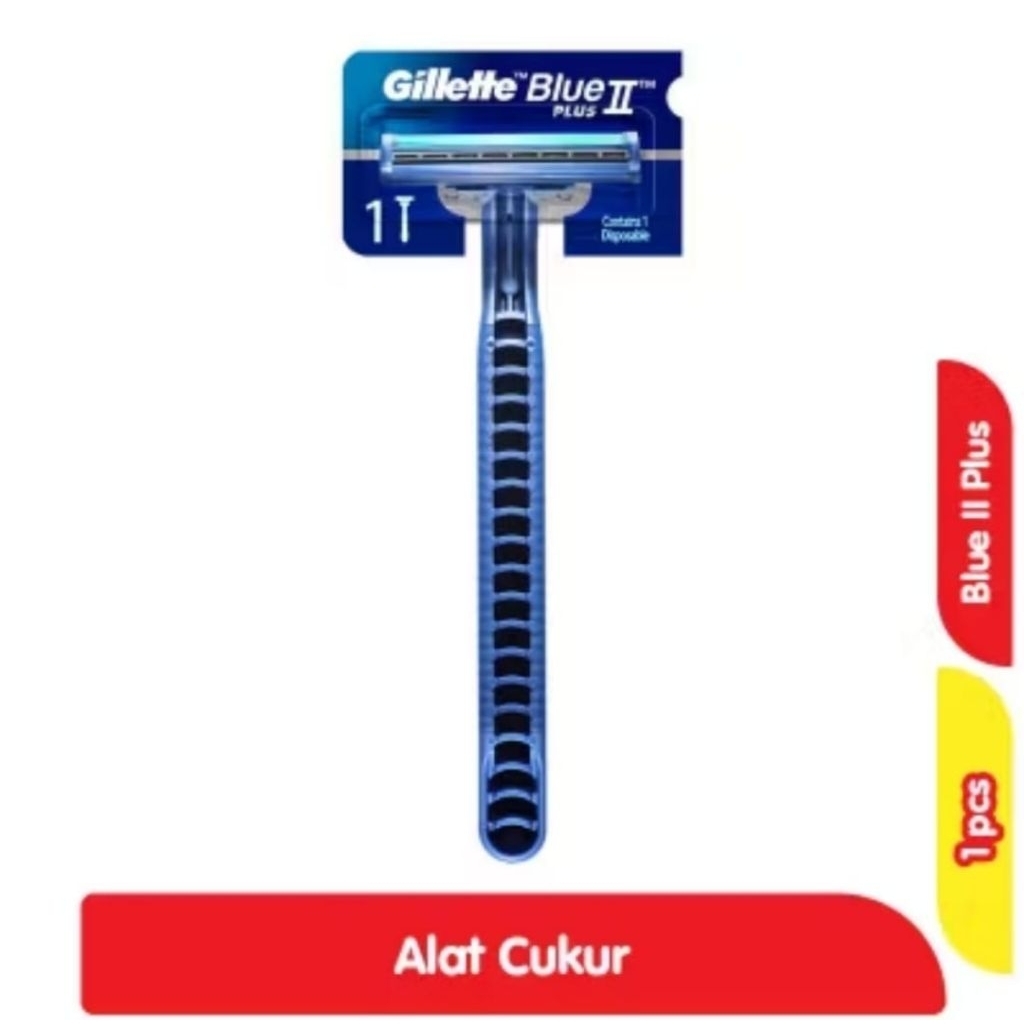 1pcs alat cukur gillette BLUE 2 mata cukur untuk mencukur kumis jenggot rambut halus dll