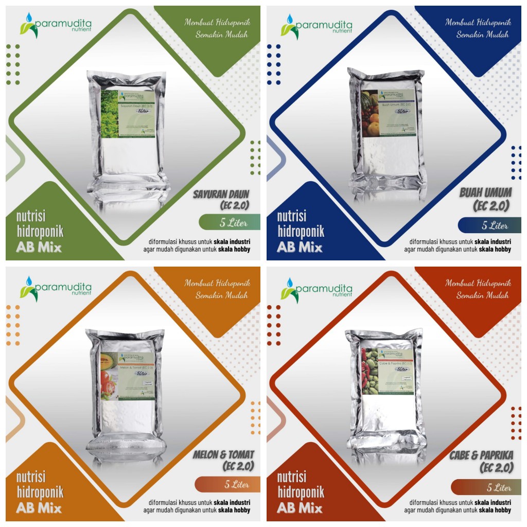 NUTRISI HIDROPONIK AB MIX 5 LITER PARAMUDITA
