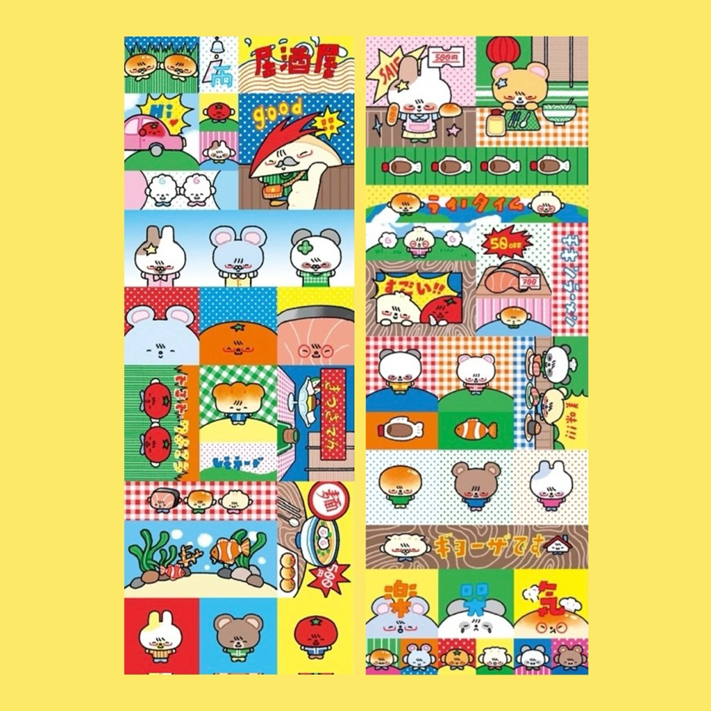 

[daolishiqu] Colorful World Purikura Label Sticker | Tomato Bear Rabbit Mouse Deco Stiker