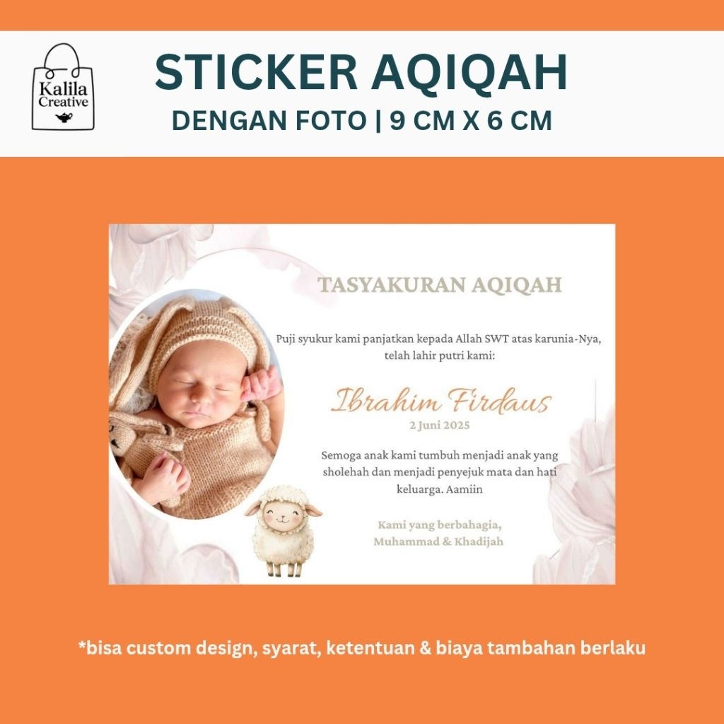 

Sticker Aqiqah - Dengan Foto Bayi (sticker nasi kotak)