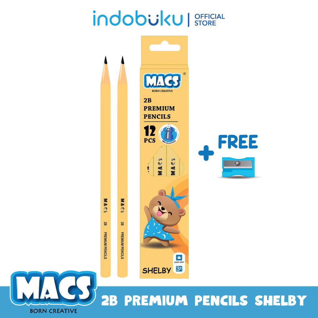 

MACS Pensil 2B Premium Segitiga 1 Pack 12 Pcs Shelby