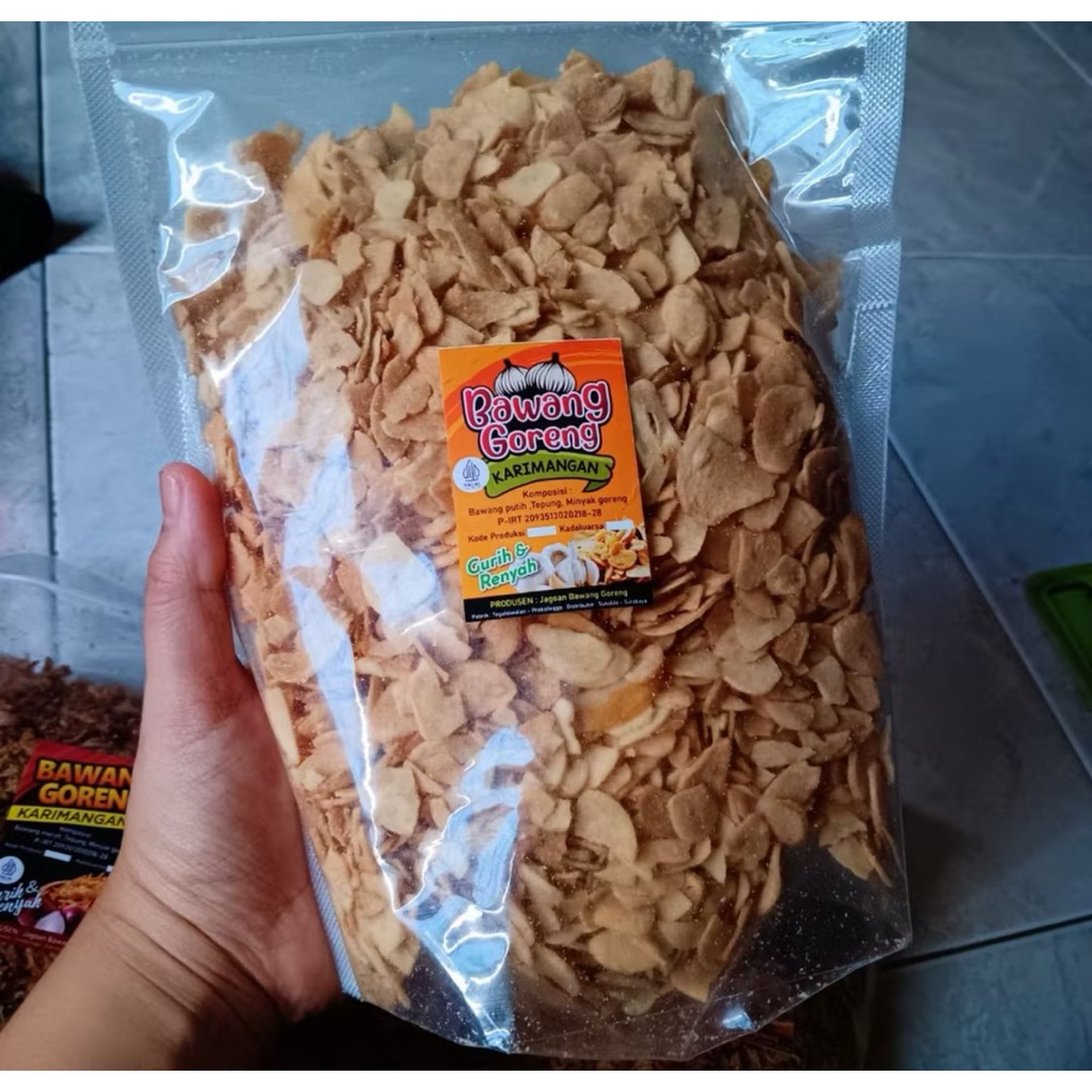 

BAWANG PUTIH GORENG KEMASAN 500 GRAM