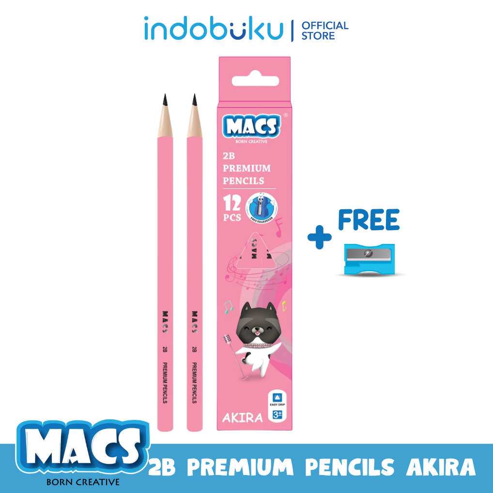 

MACS Pensil 2B Premium Segitiga 1 Pack 12 Pcs Akira