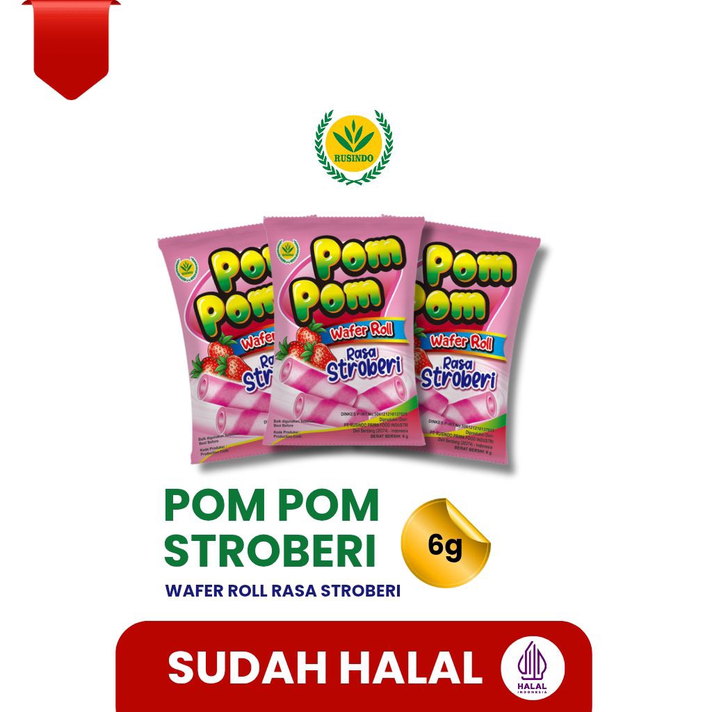 

POMPOM STRAWBERRY (1 PACK ISI 20 PCS)
