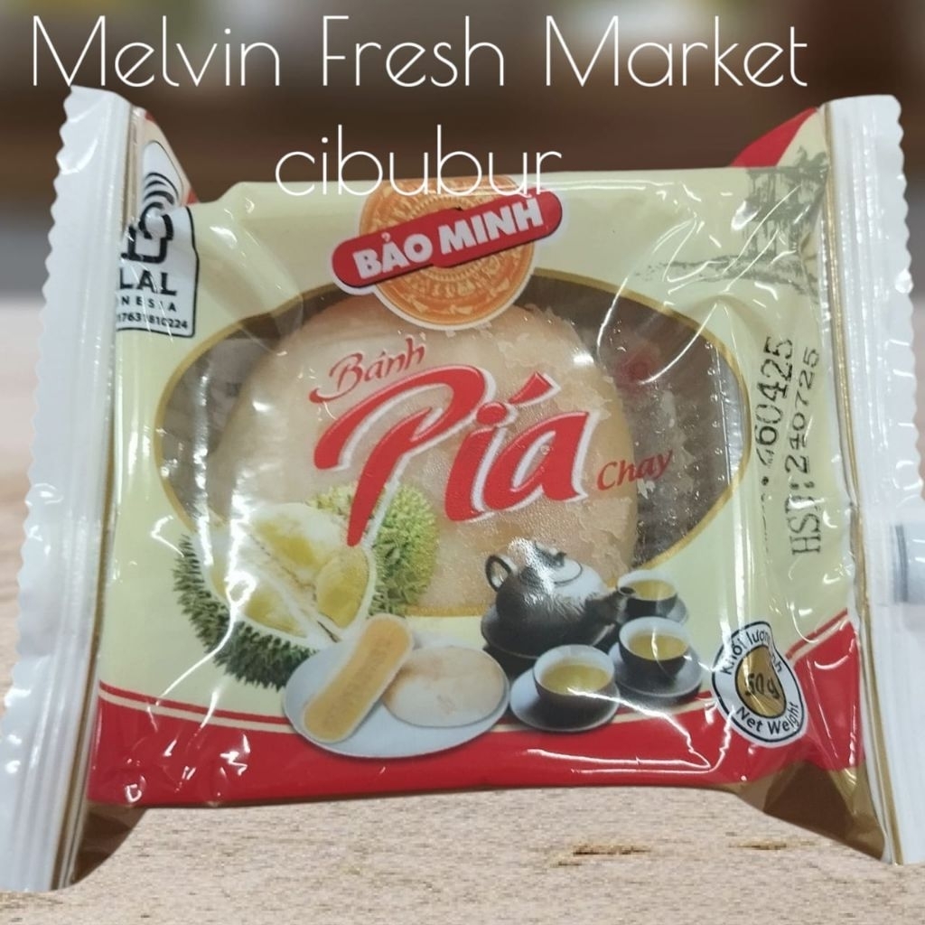 

Pia Chay Halal rasa Durian banget 50 gr_banh Pia Chay durian cake